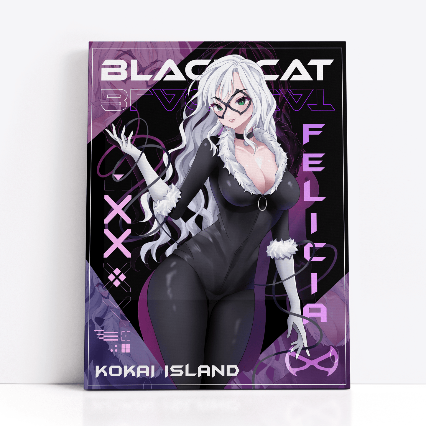 Black Cat Print - Comic GirlsPrintKokai Island