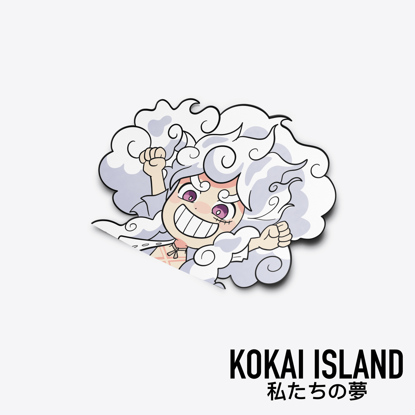 Luffy Gear 5 Chibi Decal - One PieceDecalKokai Island