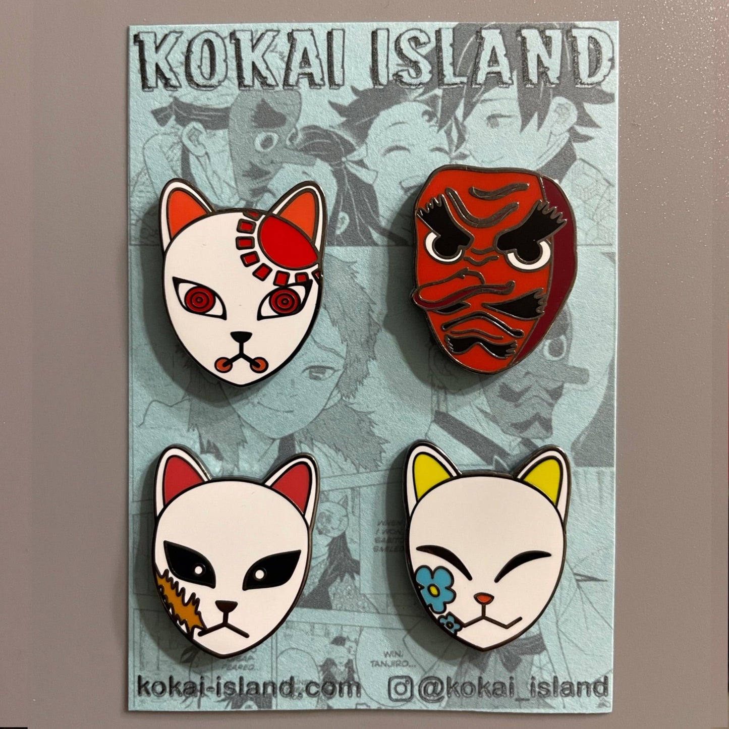Slayer Mask 4 pack- Hard Enamel PinPinKokai Island