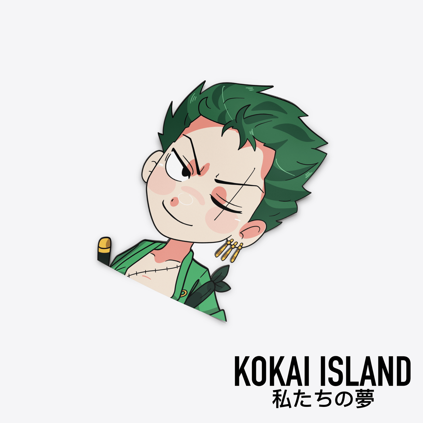 Zoro Chibi Decal - One PieceDecalKokai Island