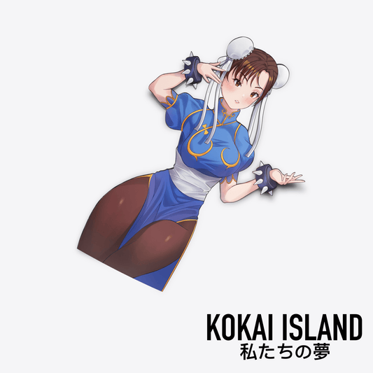 Beautiful Blue Fighter Half Body DecalDecalKokai Island