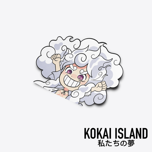 Luffy Gear 5 Chibi Decal - One PieceDecalKokai Island