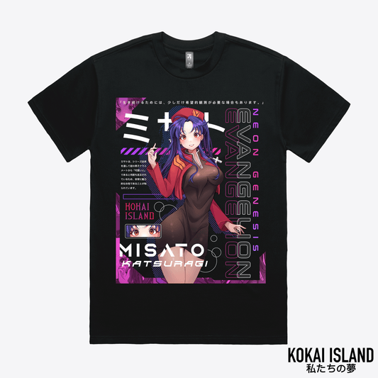 Misato T-Shirt - EvangelionShirtKokai Island