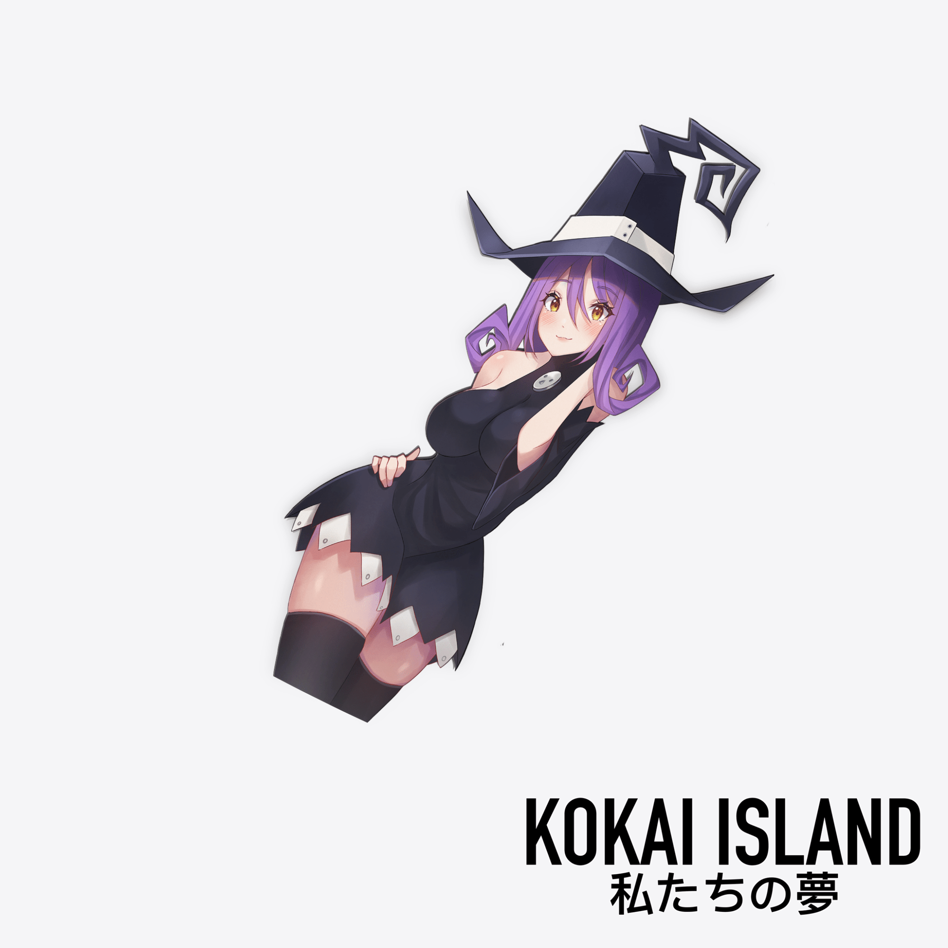 Purple Cat Witch - Half Body DecalDecalKokai Island