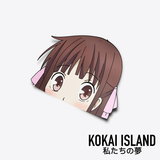 Wholesome Girl Peeker Decal-Fruits BasketDecalKokai Island