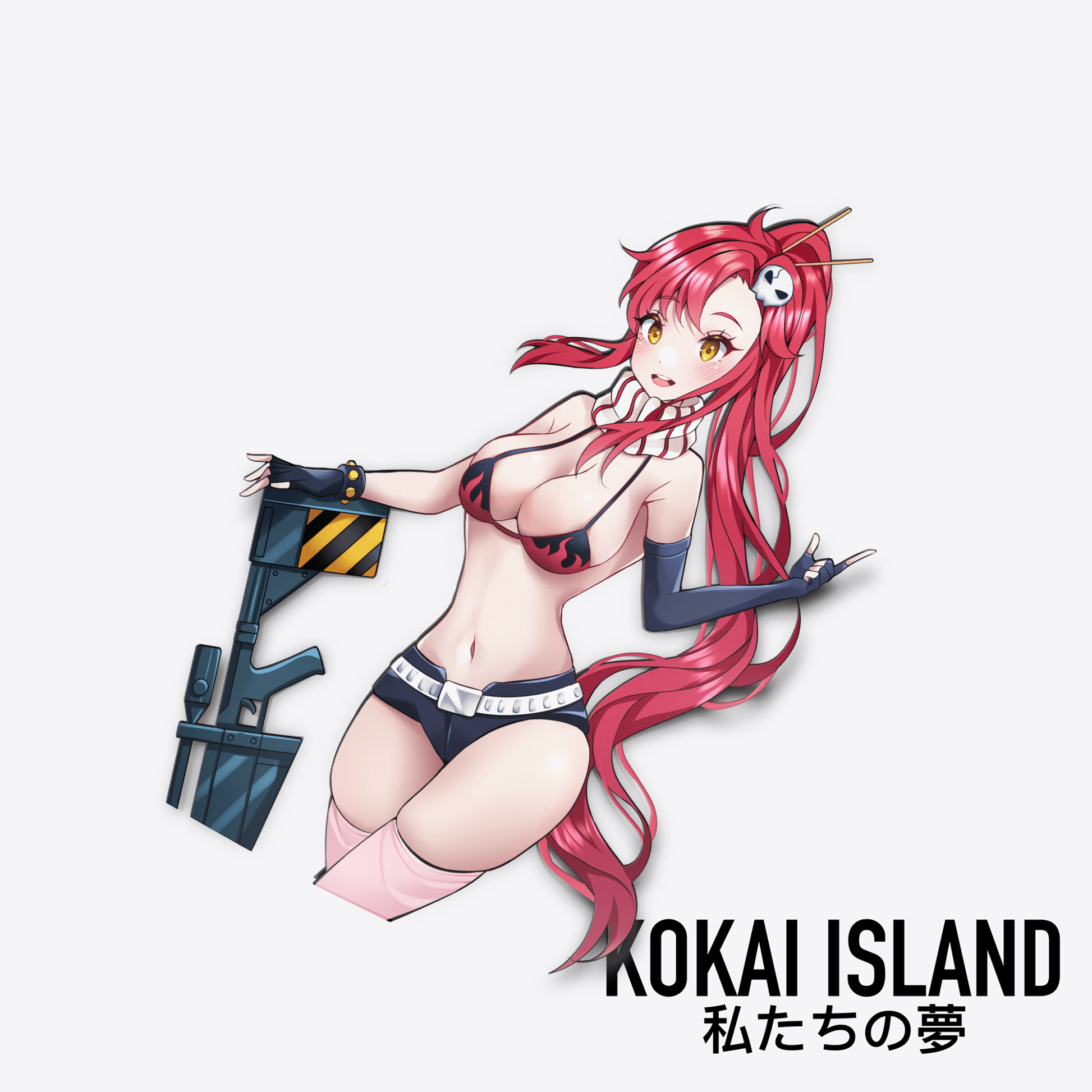 Yoko Knee up Decal - Gurren LagannDecalKokai Island