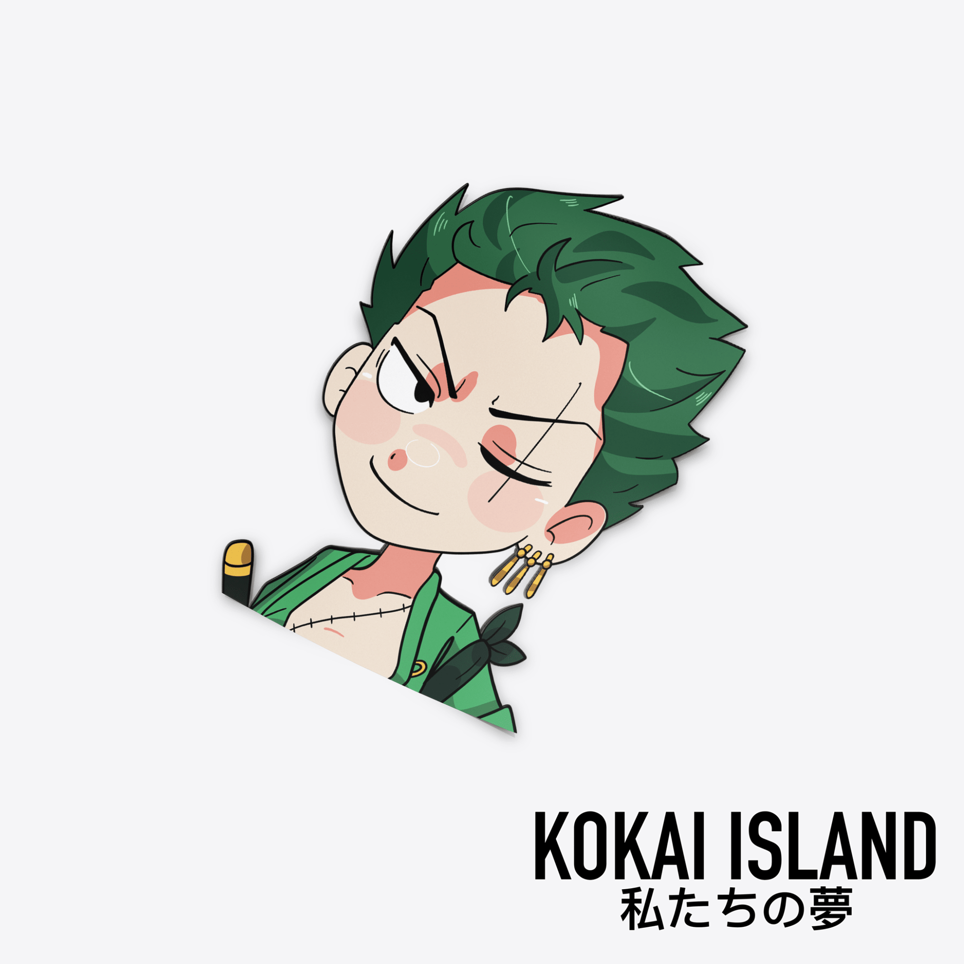 Zoro Chibi Decal - One PieceDecalKokai Island